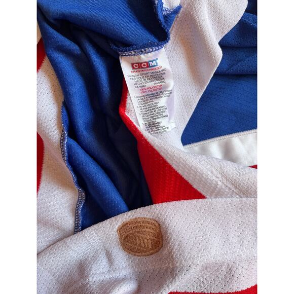 Brian LEETCH #2 New York Rangers 2000s CCM jersey XL blue NHL hockey vintage - Picture 7 of 11